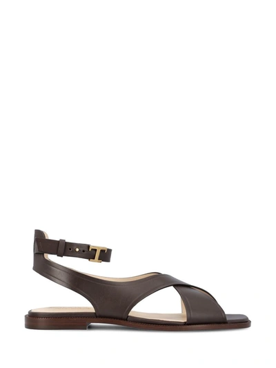 Tod's Kenia Leather Sandals In Multicolor