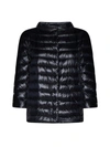 Herno Cropped Sleeve Padded Jacket In Black
