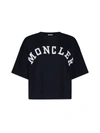 Moncler Short-sleeve T-shirt With Logo In Blue