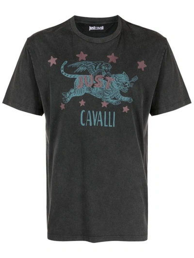 Just Cavalli T-shirts And Polos In Black