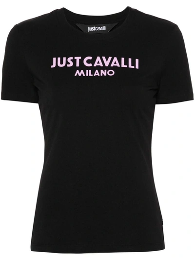 Just Cavalli T-shirts And Polos In Black