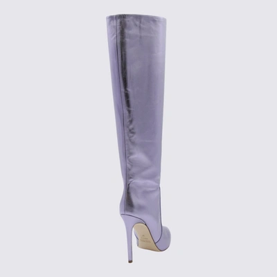 Paris Texas Lilac Leather Boots In Violet