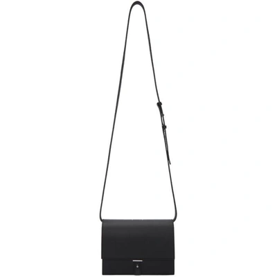 Pb 0110 Ab10 Mini Leather Shoulder Bag In Black