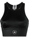 Adidas By Stella Mccartney Asmc True Purpose Crop Training Bra Top In Black