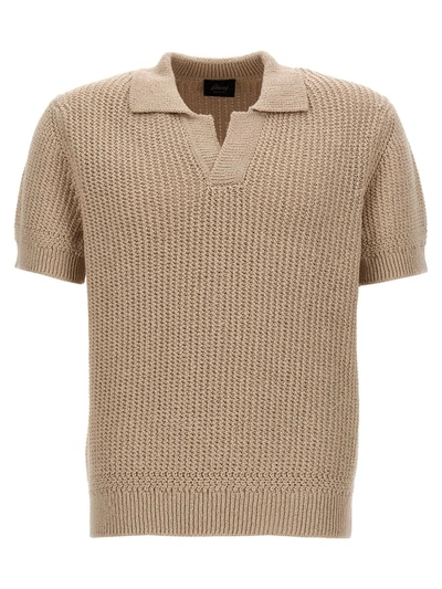 BRIONI BRIONI KNITTED POLO SHIRT