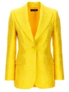 Dolce & Gabbana Single-breasted Turlington Blazer In Yellow