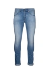 Dondup Rolled Cuffs Five-pocket Trousers In Blue