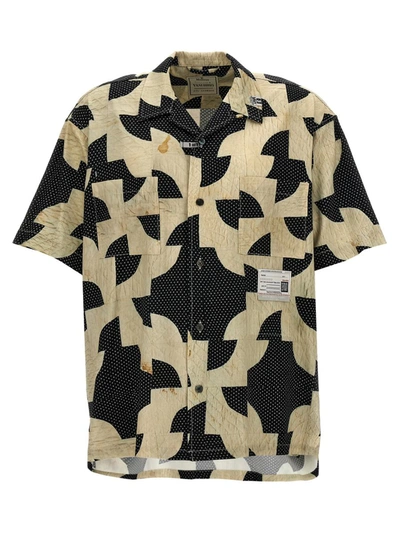 MIHARAYASUHIRO MAISON MIHARA YASUHIRO PATCHWORK PRINT SHIRT