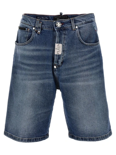 Philipp Plein Bermuda Shorts In Blue