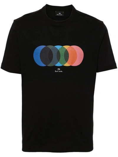 Ps By Paul Smith Ps Paul Smith Mens Ss Tshirt Circles Clothing In Black