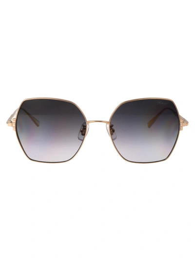 Chopard Grey Gradient Square Ladies Sunglasses Schf99g 08fc 56 In Gold / Grey / Rose / Rose Gold