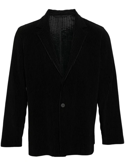 Issey Miyake Homme Plissé  Basics Blazer Clothing In Black