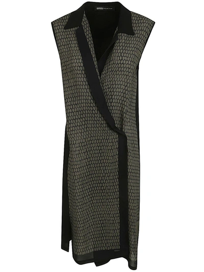 Ibrigu Foulard Sleveless Wrapped Dress Clothing In Black