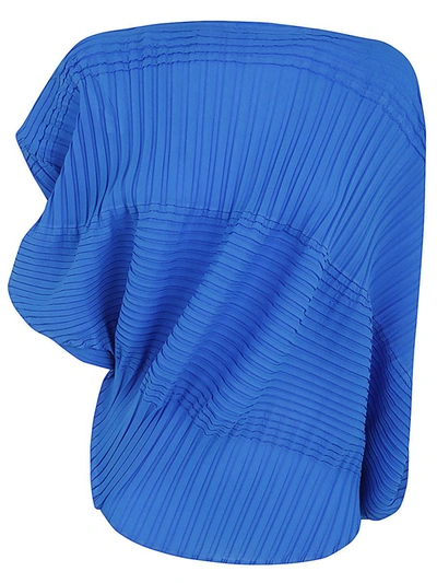 Issey Miyake Aerate Pleats Sweater Clothing In Blue