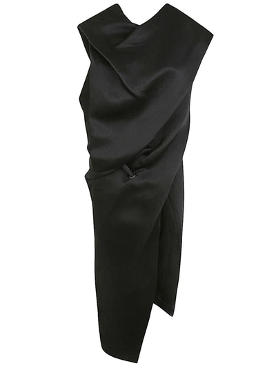 Issey Miyake Enveloping Midi Dress Clothing In Black