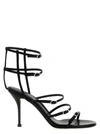Alexander Mcqueen 90 Strappy Leather Sandals In Black