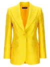 Dolce & Gabbana Single-breasted Turlington Blazer In Yellow