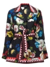 Dolce & Gabbana Belted Floral-print Silk-twill Shirt In Multicolor