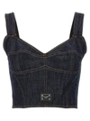Dolce & Gabbana Indigo Cumber Evlox Denim Camisole In Blue