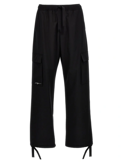 Msgm Cargo Trousers In Black