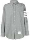 THOM BROWNE THOM BROWNE MEN STRAIGHT FIT SHIRT W/ 4BAR IN CHAMBRAY