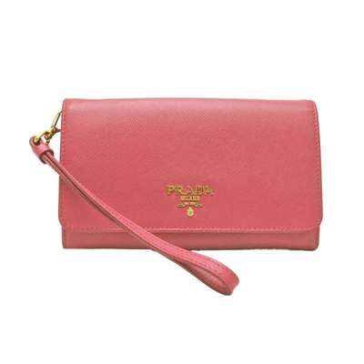 Prada Saffiano Red Leather Wallet  ()