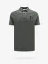 Stone Island Short Sleeve Cotton Polo Shirt In Green