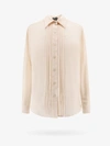 Tom Ford Silk Shirt With Pleated Detail And Pointed Collar In Pink