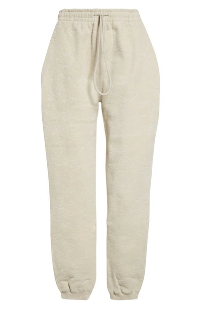 Alexander Wang Flocked Cotton Track Trousers In Storm