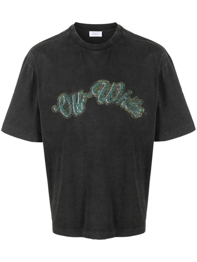 Off-white Bacchus Skate Green T-shirt In Black