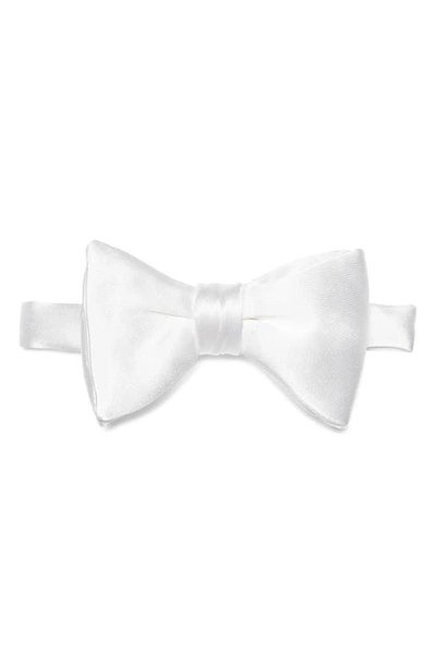 Zegna Silk Bow Tie In White