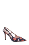 KATE SPADE VALERIE EMBROIDED POINTED TOE SLINGBACK PUMP