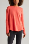 ZELLA RELAXED LONG SLEEVE SLUB JERSEY T-SHIRT