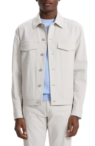 Theory River Trucker Jacket In Neoteric Twill In Limestone