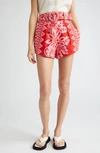 FARM RIO FLORA TAPESTRY BELTED SHORTS