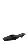 Prada Satin Square-toe Ballerina Mule Pumps In Black