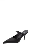 Prada Leather Mary Jane Mule Pumps In Black