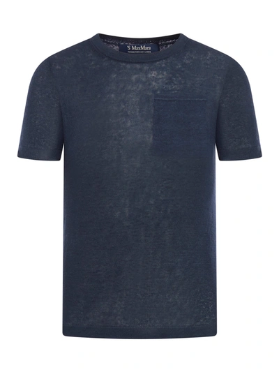 's Max Mara Linen T-shirt In Blue