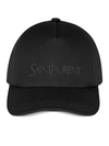 Saint Laurent Cotton And Linen Baseball Cap Men In Black