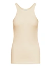 Sportmax Ribbed Sleeveless Top In Nude & Neutrals