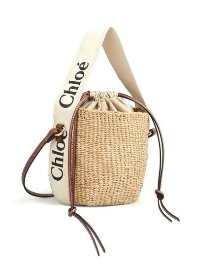 Chloé Small Woody Basket In White