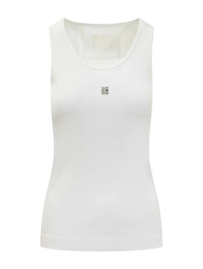 GIVENCHY WHITE TOP WITH LOGO PLAQUE