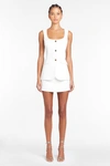 Amanda Uprichard Kya Romper In Ivory