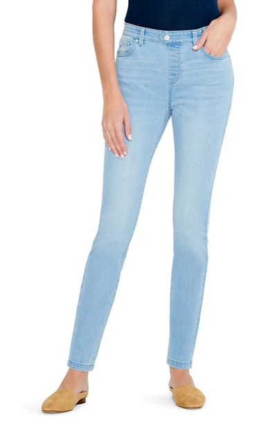 Nic + Zoe Cuffed High Waist Straight Leg Girlfriend Jeans In Breeze
