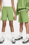 Nike Sportswear Icon Fleece Easyon Big Kids' Loose Shorts In Green
