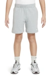Nike Sportswear Icon Fleece Easyon Big Kids' Loose Shorts In Grey