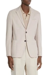 Zegna Fairway Crossover Linen Blend Sport Coat In Petra