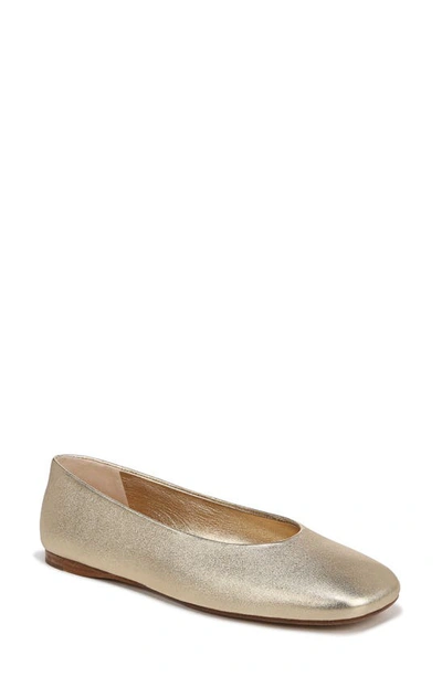 Vince Leah Metallic Square-toe Ballerina Flats In Multi