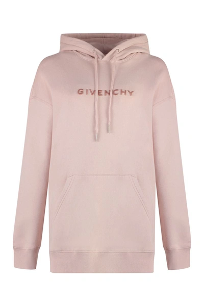 Givenchy Cotton Hoodie In Pink
