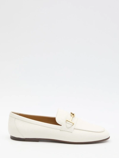 Tod's Leather Loafers In White